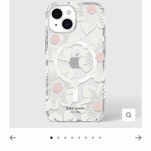 Kate Spade Case-mate iPhone 15/14/13 cover. Hollyhock design. New in box.